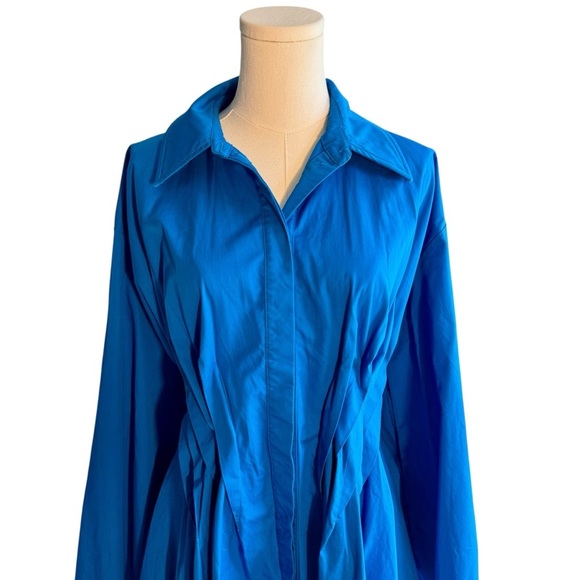 L'Academie - NWOT Zenda Mini Button Down Dress Electric Blue Sz S - Picture 3 of 8